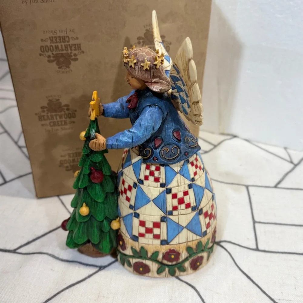 Jim Shore Angel Figurine 9.5in Blue Heartwood Creek Christmas Tree 117679